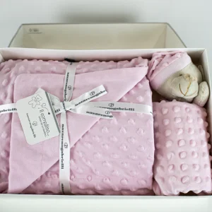 Copertina culla in buddle double face con dou-dou orsetto