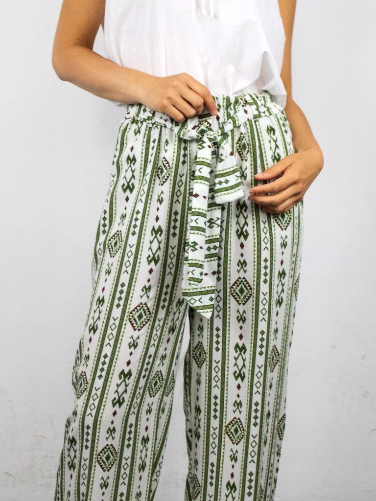 Pantaloni full length in fantasia - immagine 4