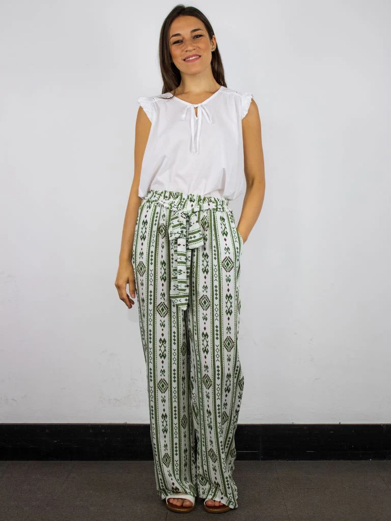 Pantaloni full length in fantasia - immagine 3