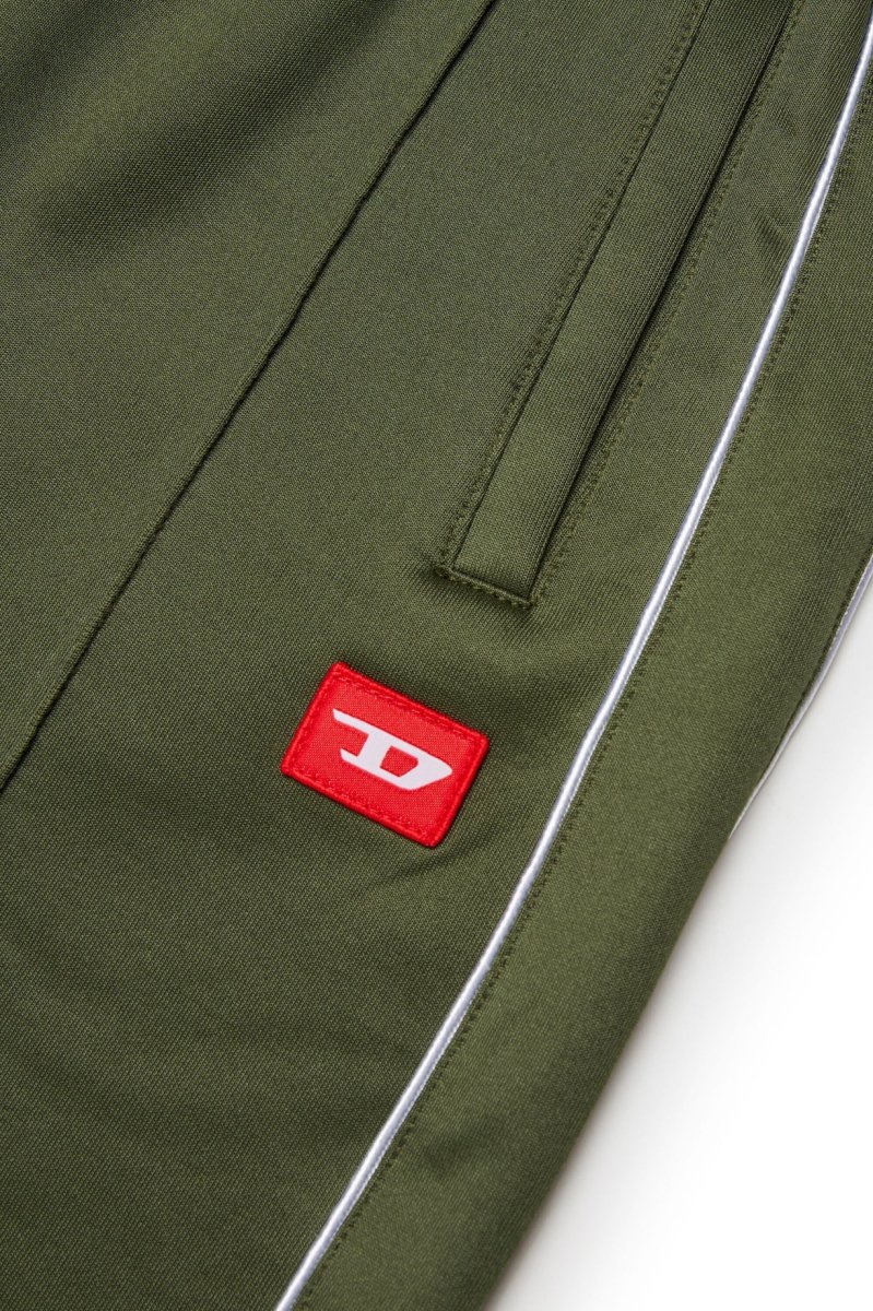 PANTALONE ACETATO VERDE CON LOGO ROSSO DIESEL - immagine 5