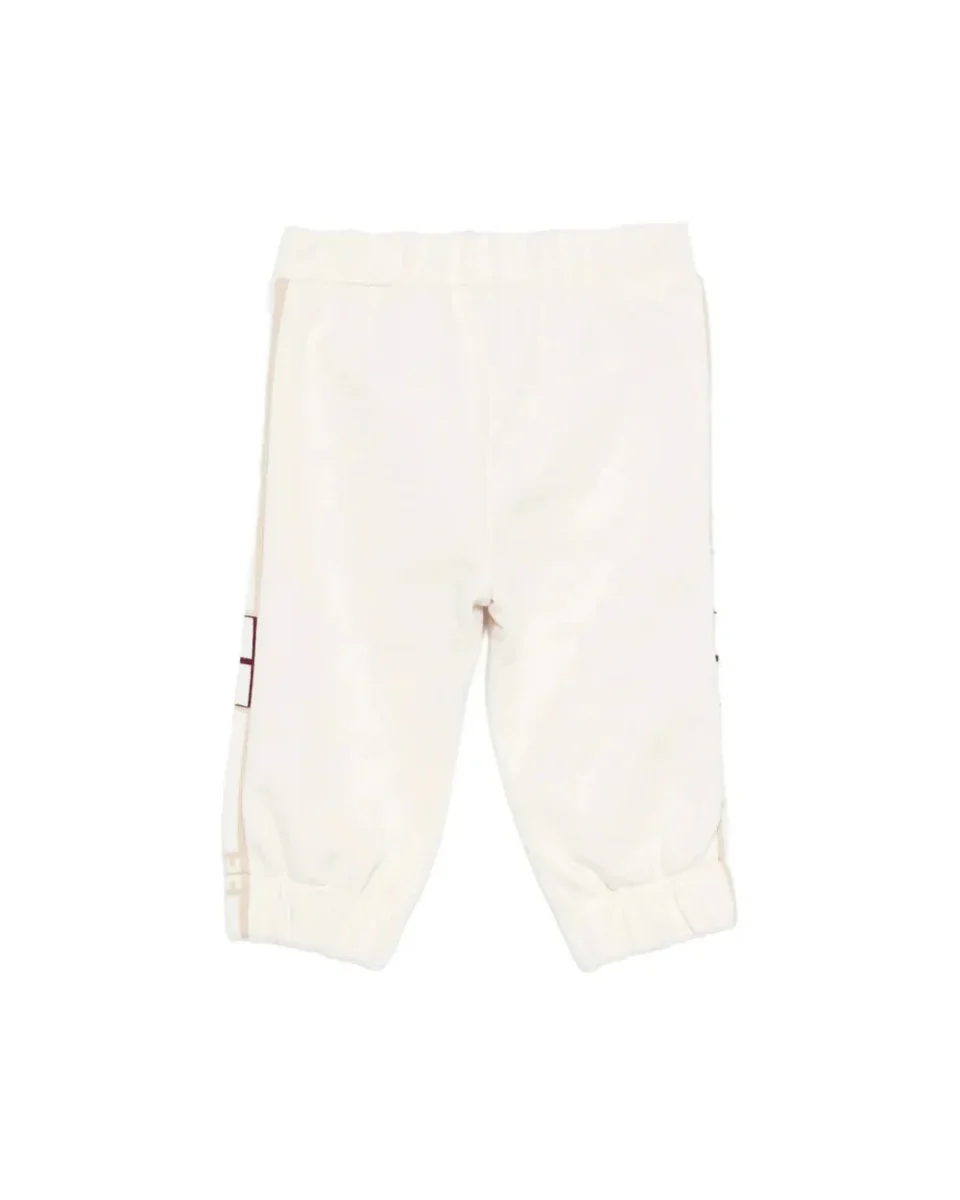 PANTALONE AVORIO CON BANDE LATERALI LOGATE ELISABETTA FRANCHI - immagine 3