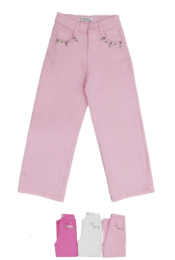 Pantalone da bambina con strass