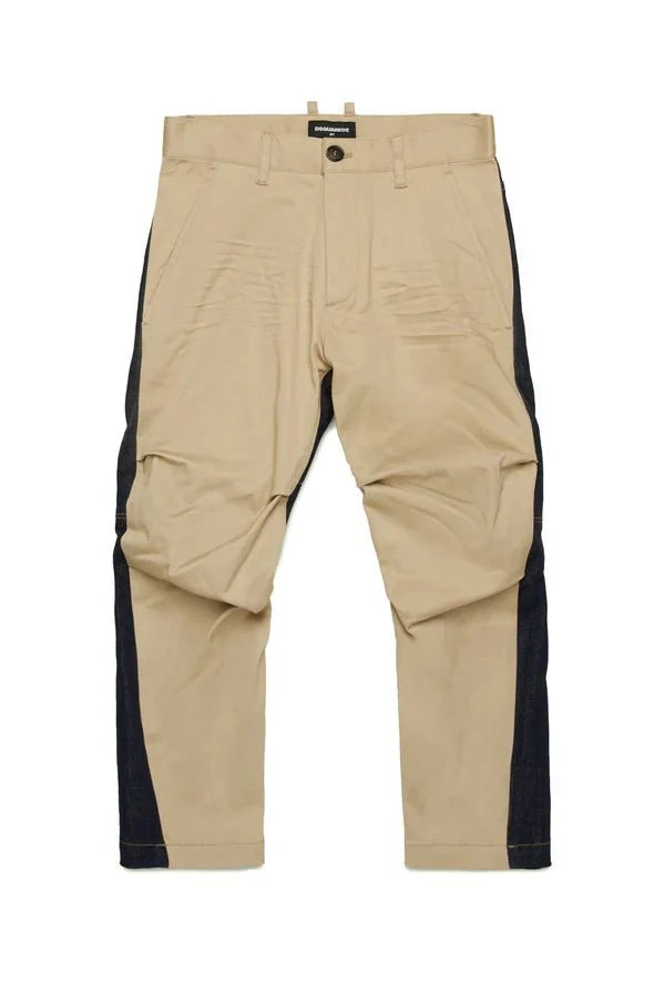 PANTALONE BEIGE E IN DENIM DSQUARED2 - immagine 2