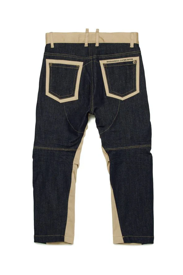 PANTALONE BEIGE E IN DENIM DSQUARED2 - immagine 3