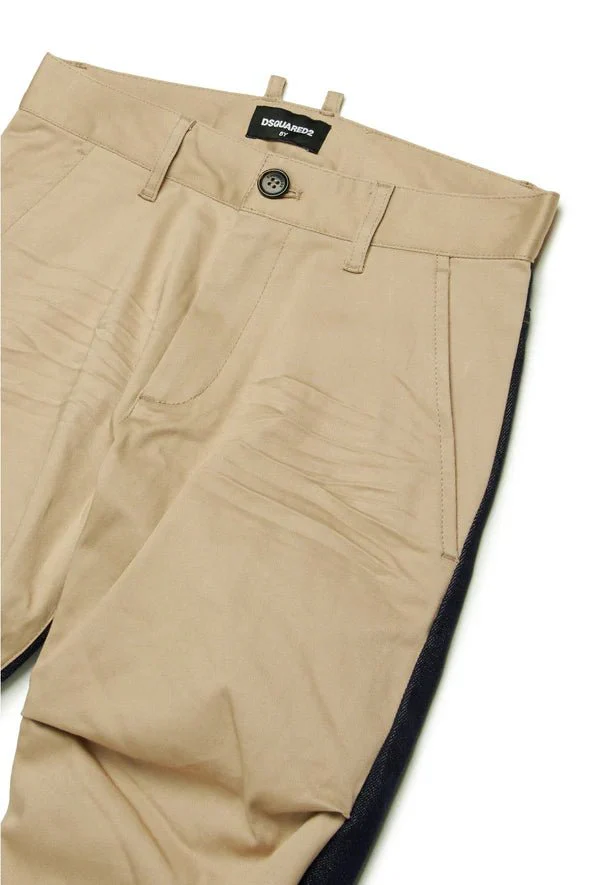 PANTALONE BEIGE E IN DENIM DSQUARED2 - immagine 4
