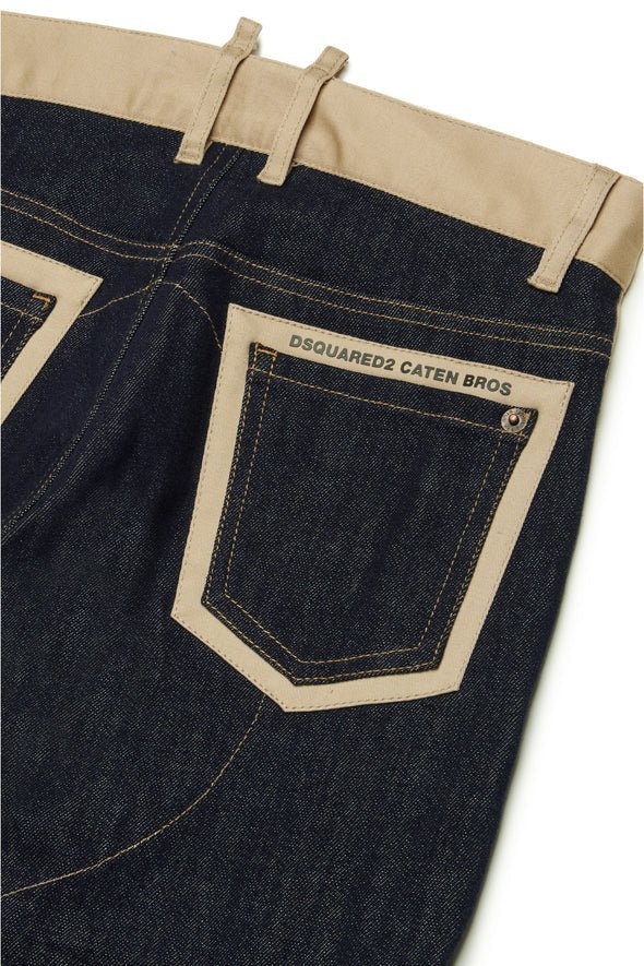 PANTALONE BEIGE E IN DENIM DSQUARED2 - immagine 5