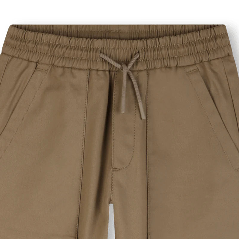PANTALONE BEIGE SCURO CON TASCONI E CON LOGO IN RILIEVO BOSS - immagine 4