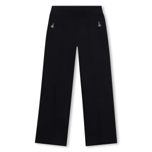 PANTALONE BLU CON LOGO SUL RETRO BRILLANTINATO MARC JACOBS