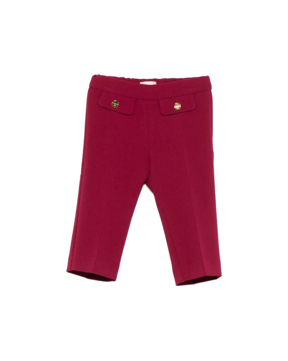 PANTALONE CON TASCHE FINTE ROSSO ELISABETTA FRANCHI