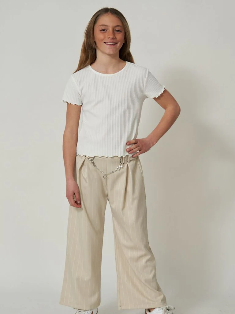 Pantalone gessato con catenina - immagine 4