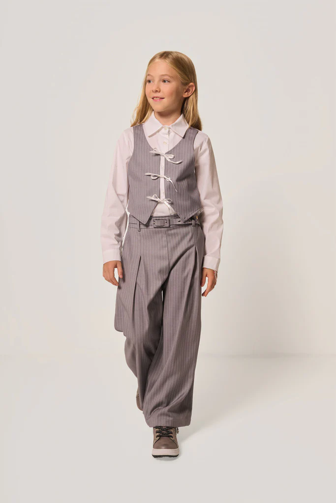 Pantalone gessato a palazzo - immagine 3