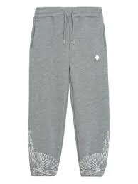 PANTALONE GRIGIO CON LOGO BINACO MARCELO BURLON