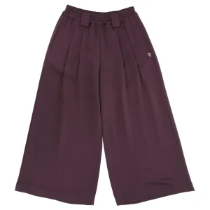 PANTALONE IN RASO A ZAMPA PRUGNA DONDUP