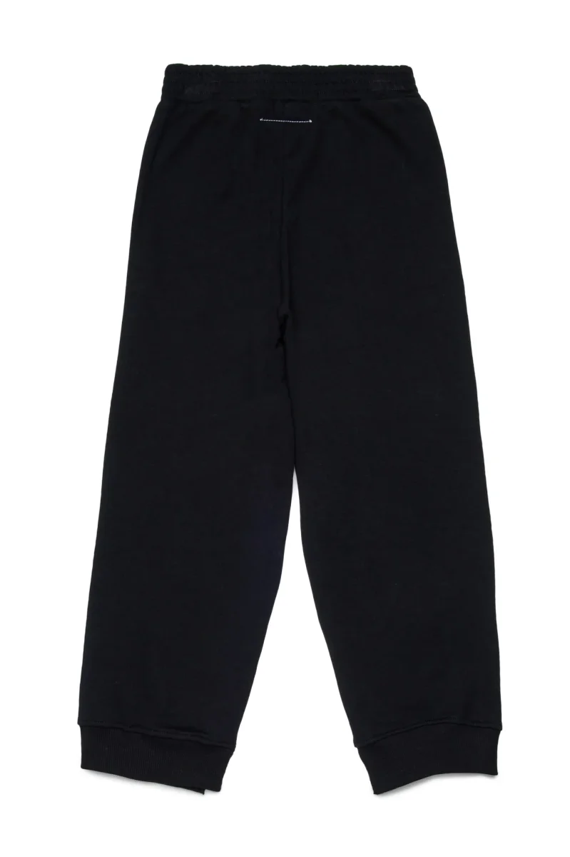 PANTALONE JOGGER NERO CON LOGO BIANCO MAISON MARGIELA - immagine 3