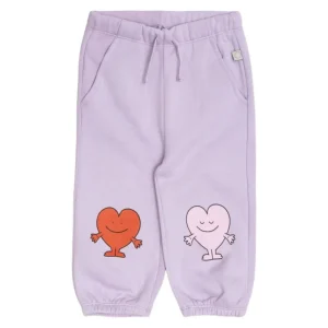 PANTALONE LILLA CON STAMPA A CUORE STELLA MCCARTNEY
