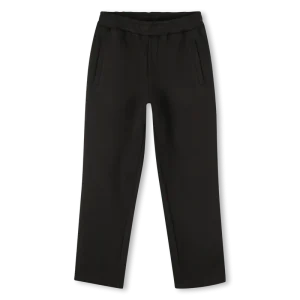 PANTALONE NERO CON BANDE LATERALI LOGATE KARL LAGERFELD