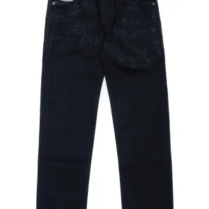 PANTALONE NERO CON LOGO DIESEL ROSSO