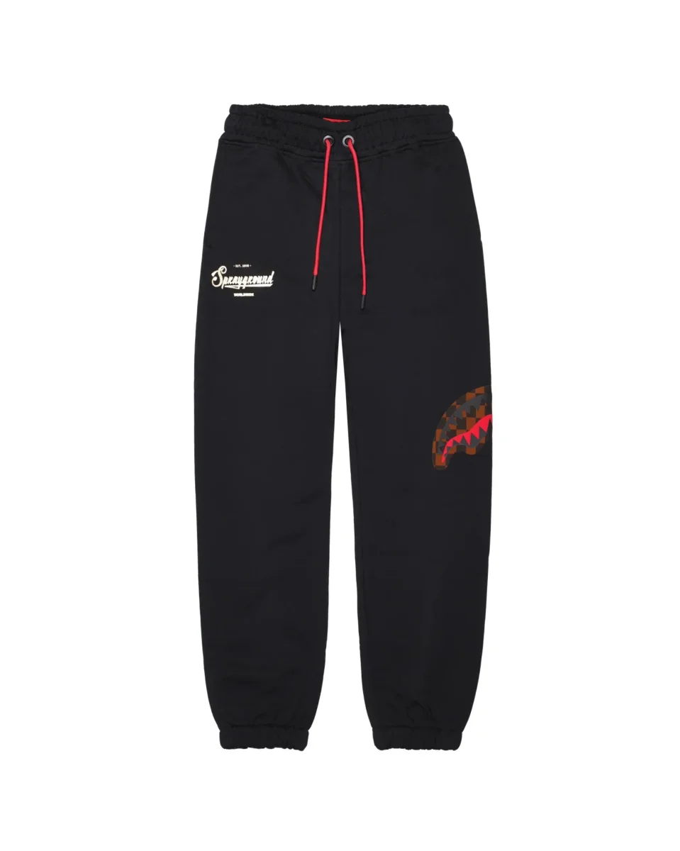 PANTALONE NERO CON LOGO ORO SPRAYGROUND - immagine 2