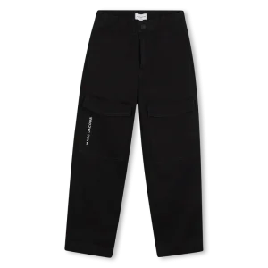 PANTALONE NERO CON TASCONI SUL DAVANTI LOGO BIANCO MARC JACOBS