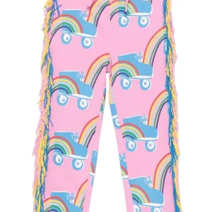 PANTALONE ROSA CON FANTASIA E FRANGE STELLA MCCARTNEY