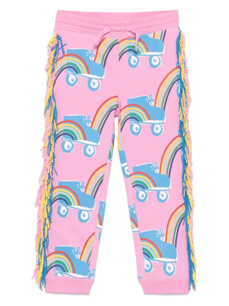 PANTALONE ROSA CON FANTASIA E FRANGE STELLA MCCARTNEY - immagine 2