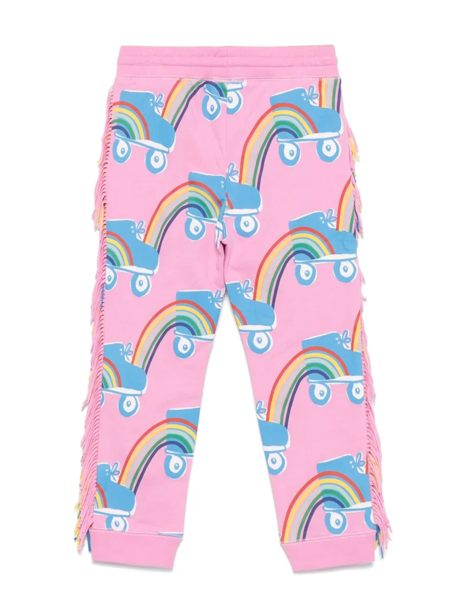 PANTALONE ROSA CON FANTASIA E FRANGE STELLA MCCARTNEY - immagine 3