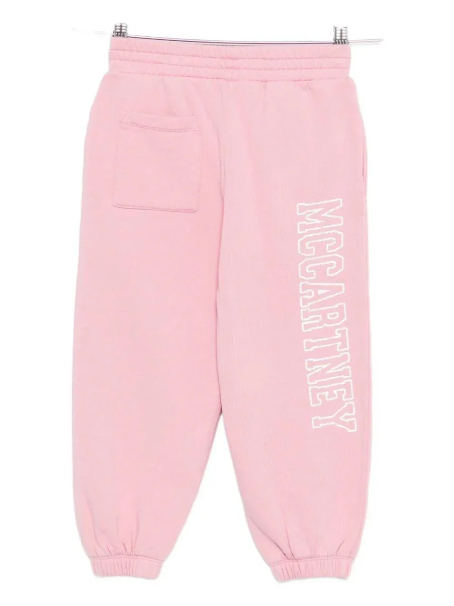 PANTALONE ROSA CON LOGO BIANCO STELLA MCCARTNEY - immagine 4