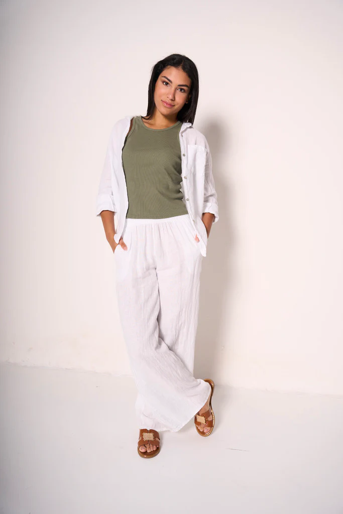 Pantalone in lino rilassato e comodo - immagine 3
