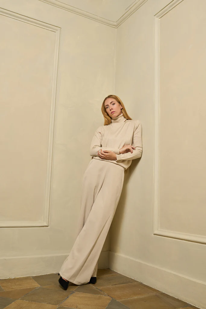 Pantalone donna a gamba larga