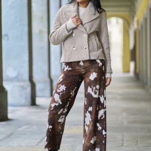 Pantalone muccato a gamba larga