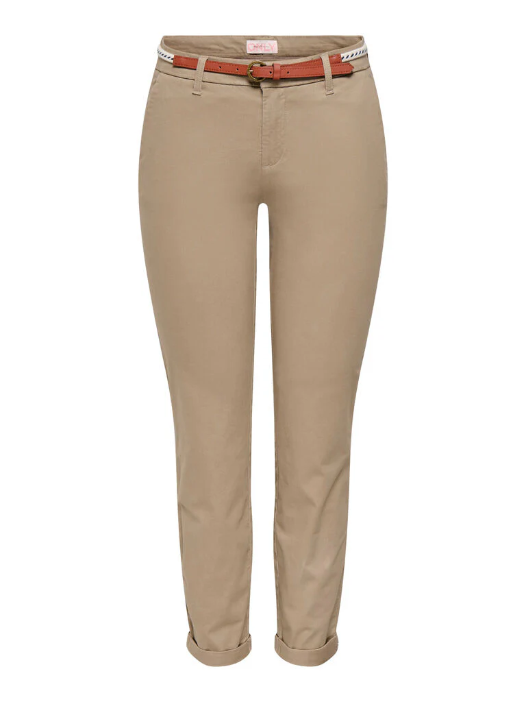 Pantalone chino donna con cintura - immagine 3