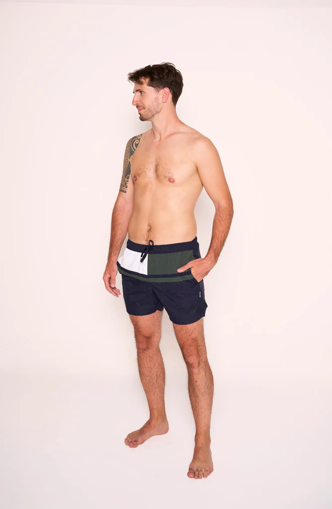 Costume da bagno tricolore Beverly Hills Polo Club con tasche - immagine 3