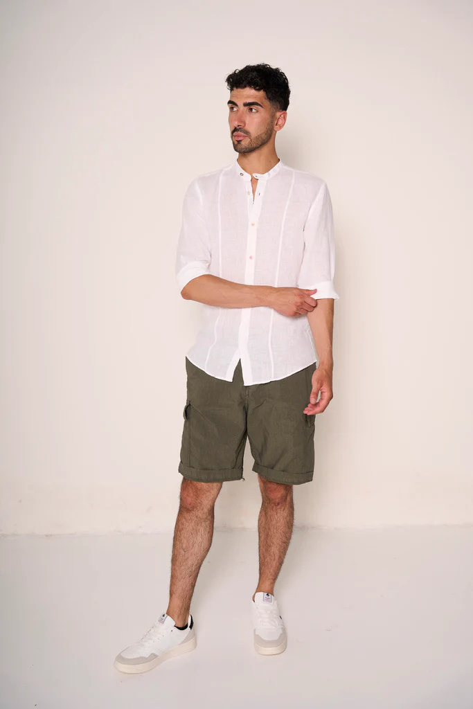 Bermuda cargo ampio con elastico in vita - immagine 5