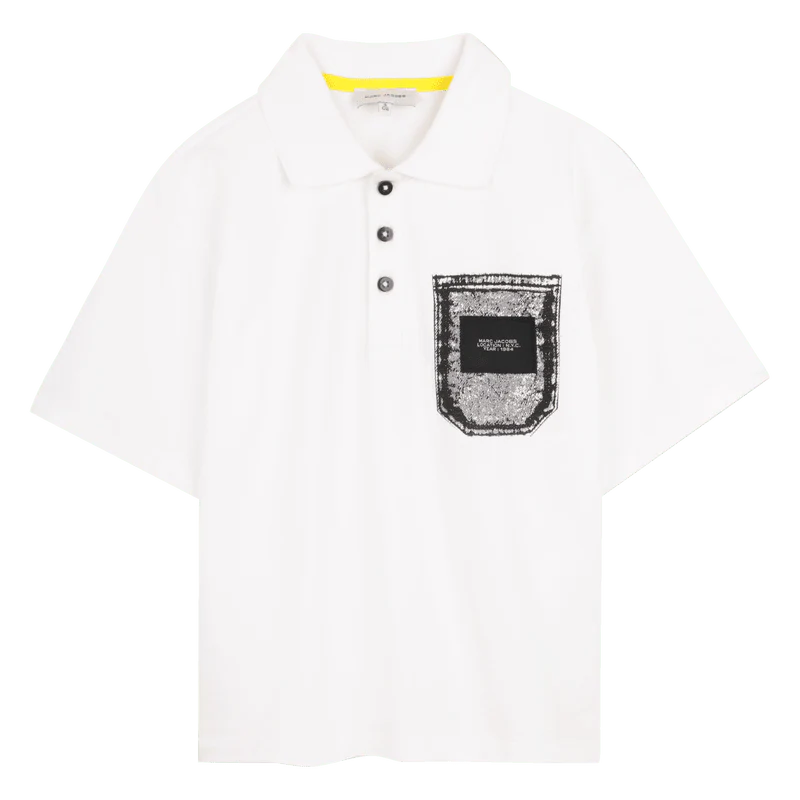 POLO BIANCA CON LOGO MARC JACOBS