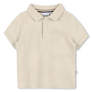 POLO CON FANTASIA SABBIA BOSS