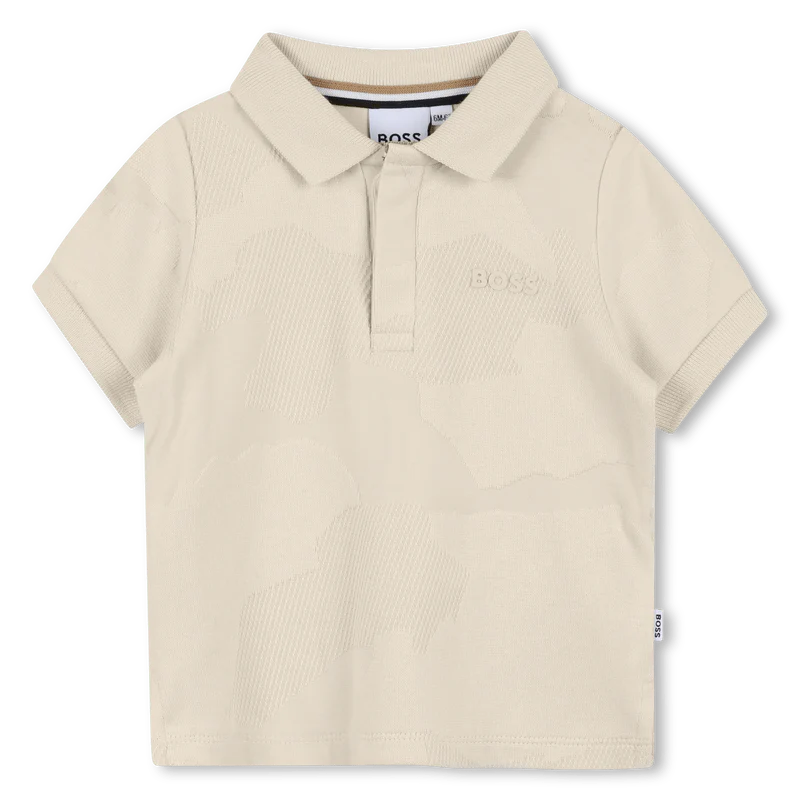 POLO CON FANTASIA SABBIA BOSS