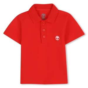 POLO ROSSA CON LOGO BIANCO TIMBERLAND