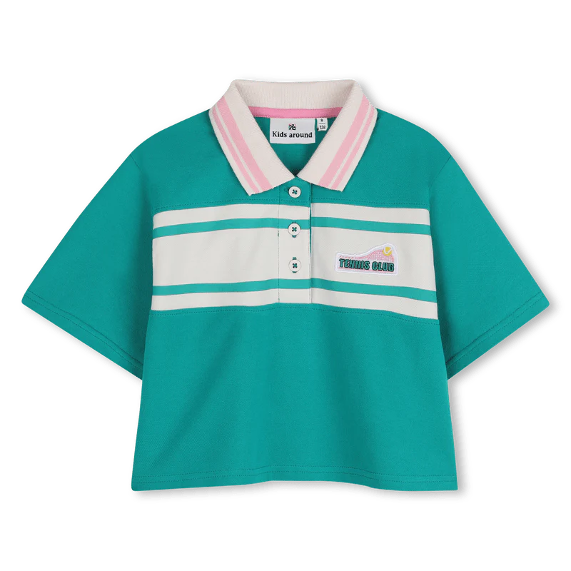 POLO VERDE OLIVA KIDS AROUND - immagine 2