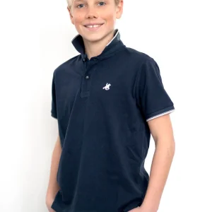 Polo con bordi a contrasto