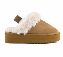 SABOT CON DOPPIA SUOLA BEIGE CON PELLICCIA COLORS OF CALIFORNIA