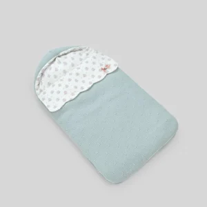 SACCO CULLA IN LANA VERDE TIZA CON FIORI PAZ RODRIGUEZ