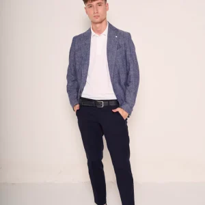 Mocassini uomo in camoscio blu Stile casual raffinato