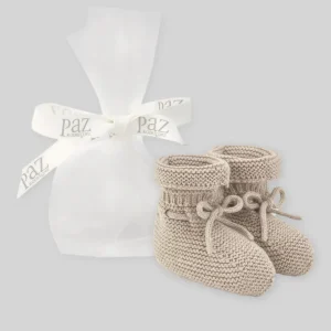 SCARPINE NEONATO IN LANA AVENA PAZ RODRIGUEZ