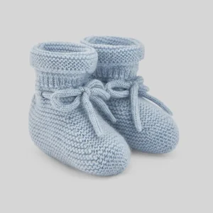 SCARPINE NEONATO IN LANA AZUL TIZA PAZ RODRIGUEZ
