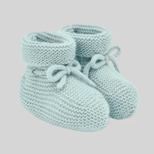 SCARPINE NEONATO IN LANA VERDE ACQUA PAZ RODRIGUEZ