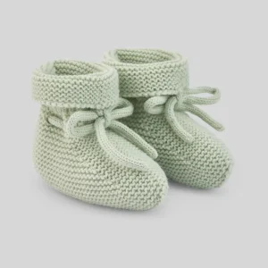 SCARPINE NEONATO IN LANA VERDE PALO PAZ RODRIGUEZ