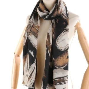 Sciarpa Donna – Fantasia Astratta, Leggera e Morbida