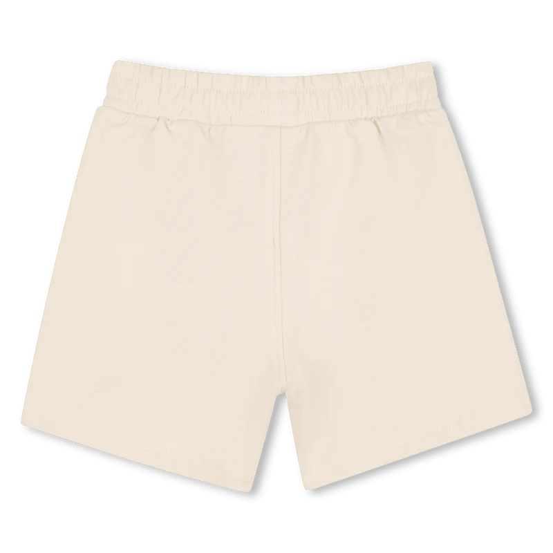 SET DI T-SHIRT+FELPA+BERMUDA BEIGE CON LOGO GOMMATO BIANCO BOSS - immagine 7