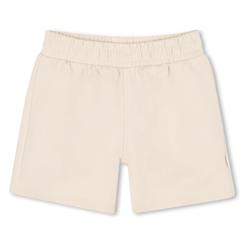 SET DI T-SHIRT+FELPA+BERMUDA BEIGE CON LOGO GOMMATO BIANCO BOSS - immagine 6