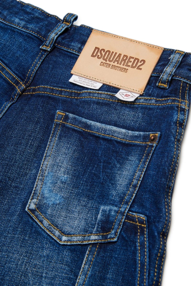 SHORTS IN DENIM BLU SCURO DSQUARED2 - immagine 5